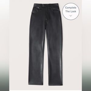 Abercombie Vegan leather 90’s Relaxed Pant